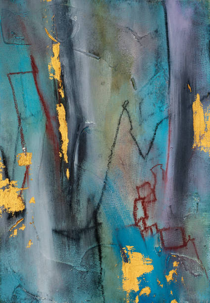istock Abstract multicolor painting wtih grunge texture on canvas. Artwork mix brush stroke, splash color and oil, acrylic paint element. Modern contemporary art  for wallpaper background 2153643058