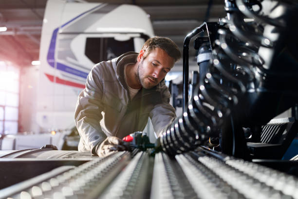 istock Truck mechanic at work 2153648458
