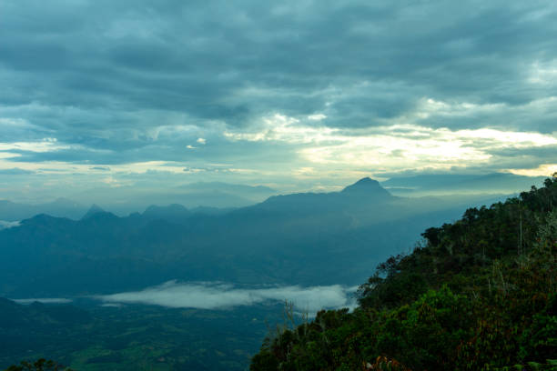 Panorama of the Andes Mountains from the Cerro las Nubes, Mount of the Clouds, in Jerico, Jericó, Antioquia, Colombia.