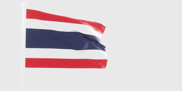 istock Thailand flag of silk-3D illustration. 3d render. 2153659748