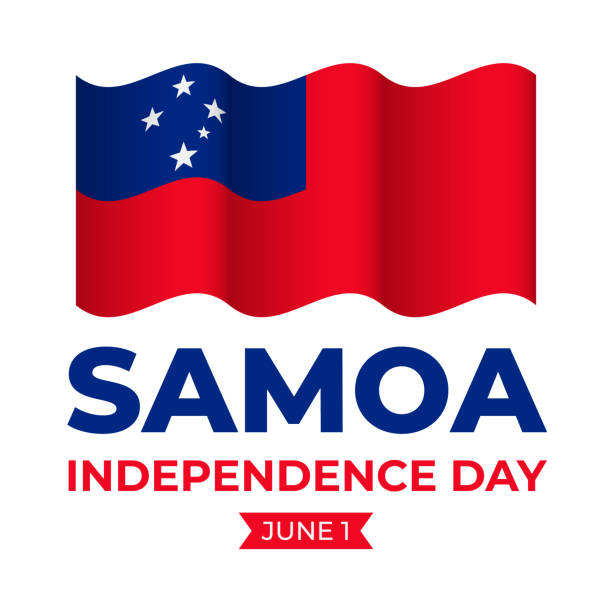 istock Samoa Independence Day typography poster. National holiday on June 1. Vector template for greeting card, banner, flyer, postcard, sticker, etc. 2153664977