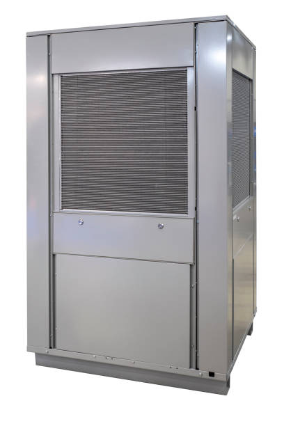 istock Industrial air conditioner unit compressor isolated on a white background 2153670948