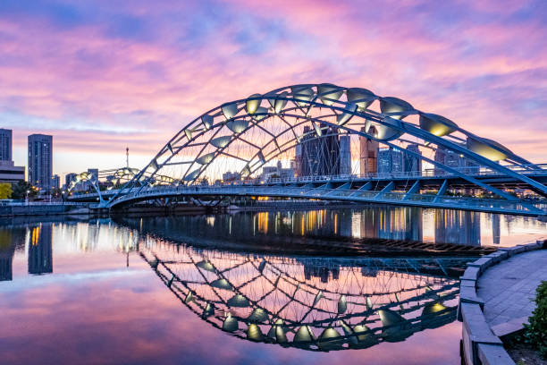 Beautiful sunset in Tianjin, China
