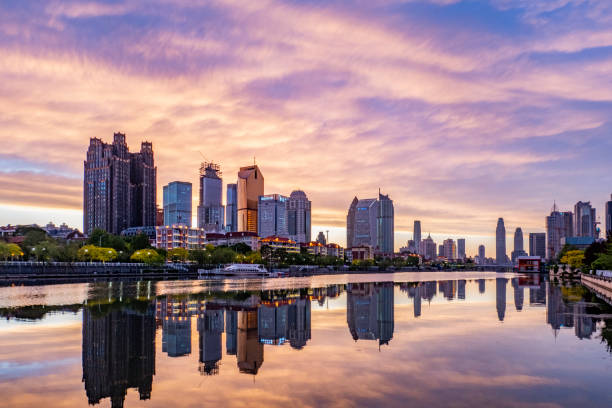 istock Beautiful sunset in Tianjin, China 2153674225