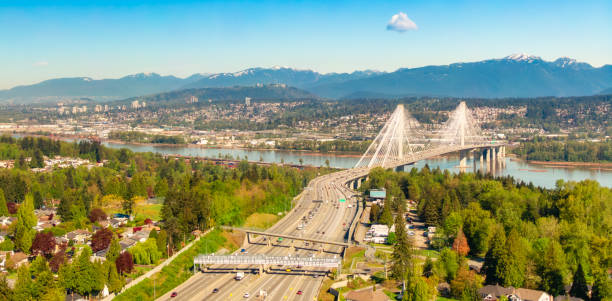 istock Trans-Canada Highway and Port Mann Bridge over Fraser River. 2153674838