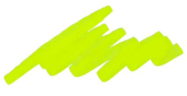 istock Stroke drawn with neon yellow marker isolated on white 2153676513