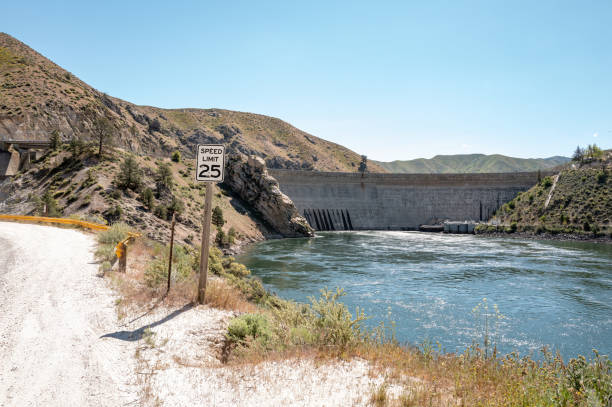 istock Boise River and Arrowrock Dam with road sigh 2153681782