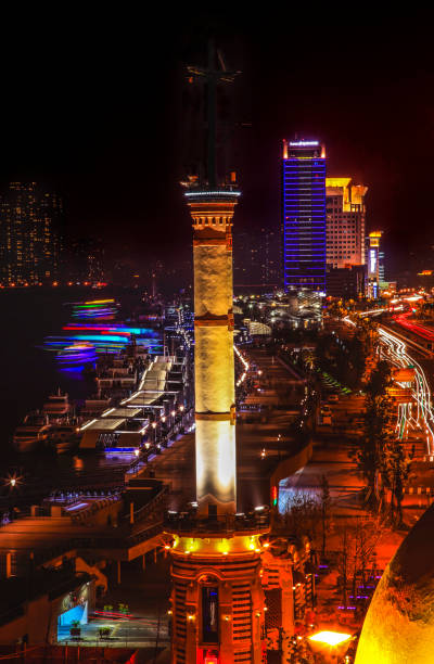 istock Old Weather Station Shanghai Bund at Night 2153681979