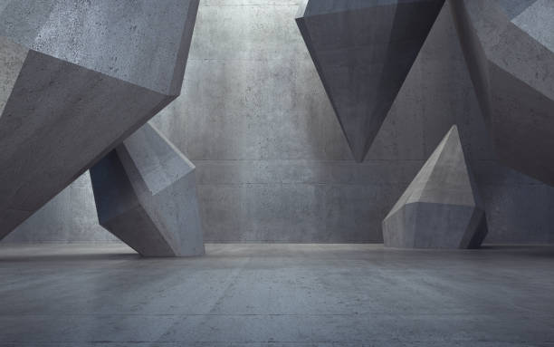 istock New Generation Abstract Empty Building Structure Made of Gray Concrete 2153687306