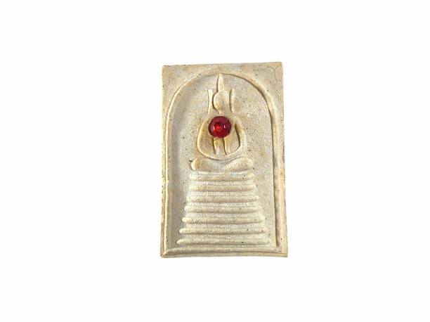 istock Thai Amulet buddha statue isolated on white background. Buddhism concept 2153689099