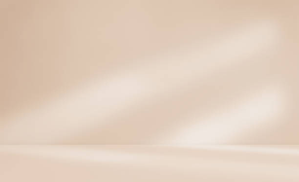 istock Empty brown cream beige room studio with shadow of leave. 2153698412