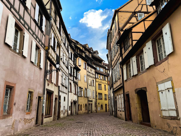 istock Colmar: half-timbered houses and empty street 2153699445