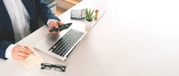 istock Businessman working with laptop in office 2153699989