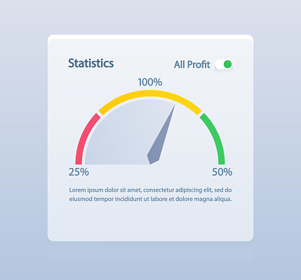 Digital Dashboard Displaying Key Business Statistics Stock Illustration ...