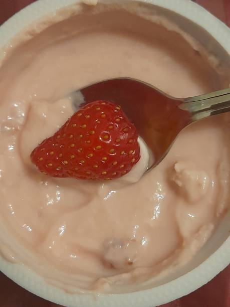 istock Strawberry in strawberry yogurt 2153704381
