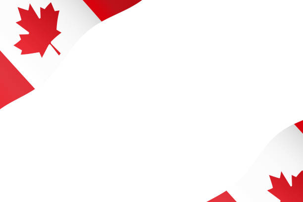 istock Flag of Canada waving 3d gradient silk for decoration background banner vector illustration 2153705761