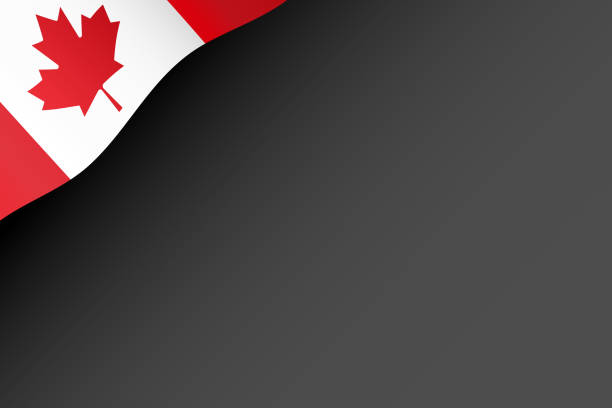 istock Flag of Canada waving 3d gradient silk for decoration background banner vector illustration 2153706382