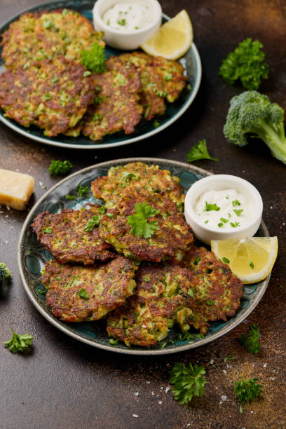 istock Fried Broccoli fritters or pancakes with parmesan and mozzarella cheese 2153707747