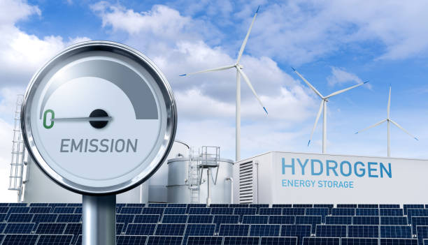 istock Green hydrogen factory and energy storage concept 2153710841