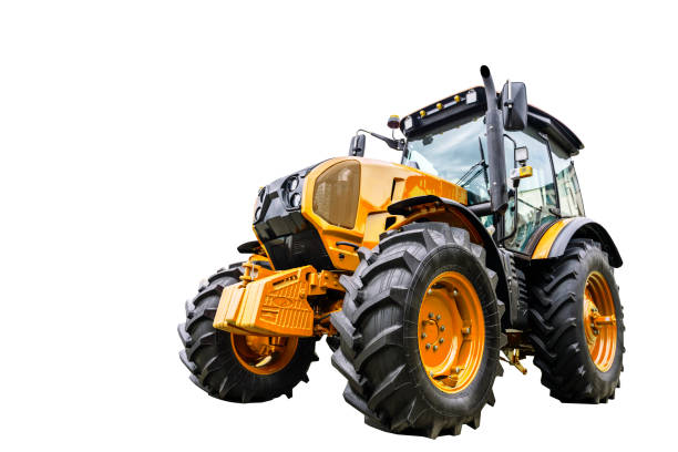 istock Tractor isolated white background. Farm agricultural tractor 2153710850