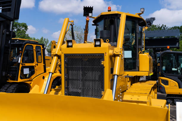 istock Fleet of yellow construction machines 2153711107
