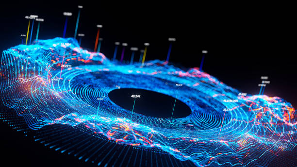 abstract data flow background - data photos et images de collection