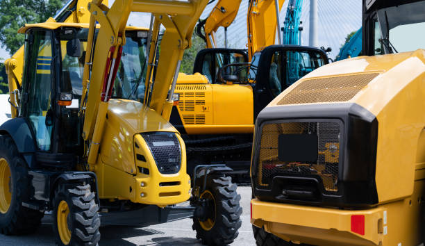 istock Fleet of yellow construction machines 2153711876