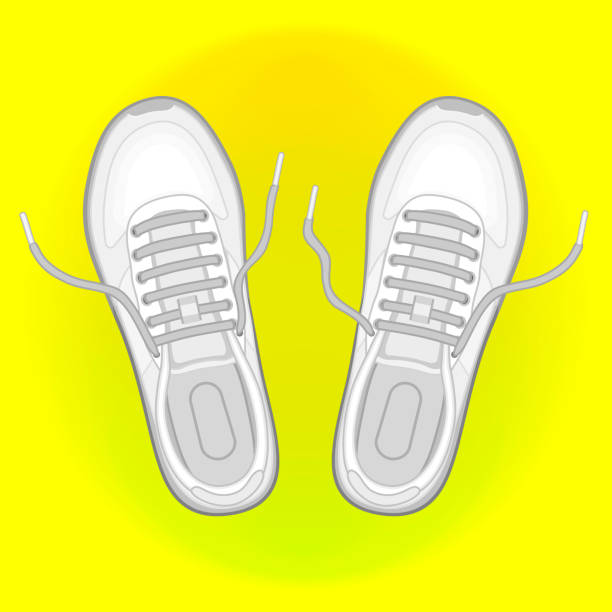istock Freehand drawing of sneakers, gym shoes. 2153721992