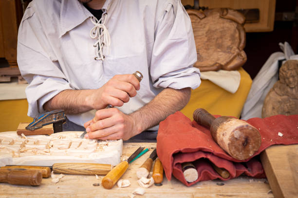 istock Wood craftsman working with his hands 2153724836