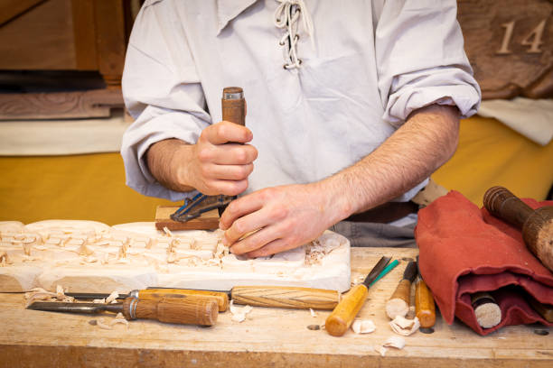 istock Wood craftsman working with his hands 2153724856
