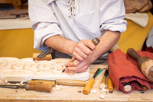 istock Wood craftsman working with his hands 2153724950