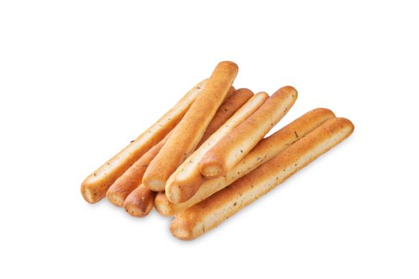 istock Bread sticks grissini on a white isolated background 2153726950