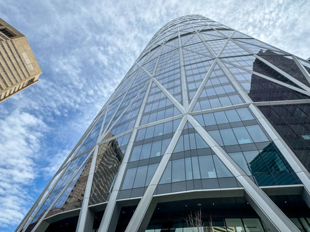 Architectural details of The Bow Tower in Calgary, Alberta