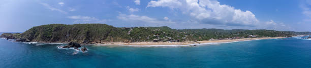 istock Panoramic coastal view of Mazunte, Oaxaca from the air 2153728671
