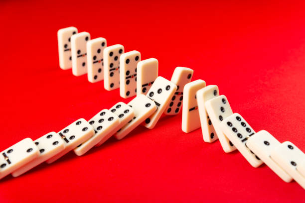 istock Domino effect acting on the acrylic pieces. 2153728972