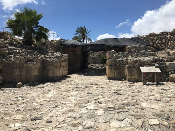 Tel Megiddo National Park in May in Israel.