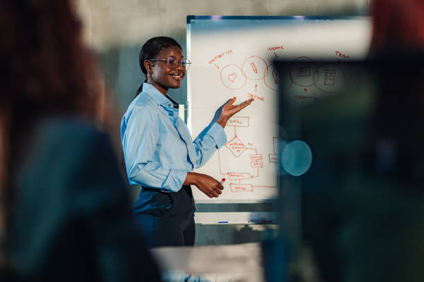 istock Interracial businesswoman presenting her business plan and strategy. 2153741661