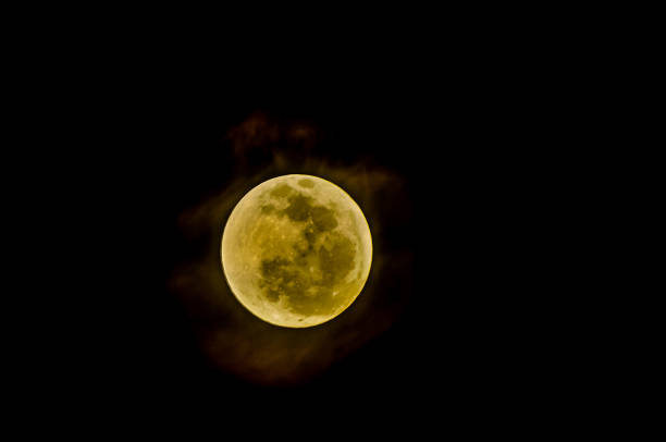 istock A large yellow moon is in the sky 2153744256