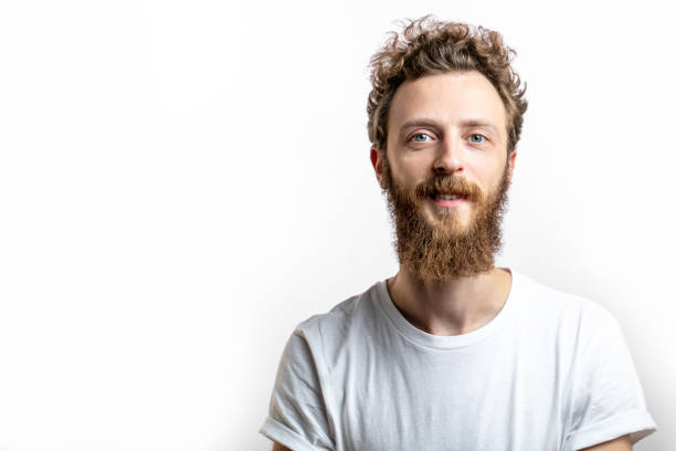 istock Satisfied cheerful handsome man smiles at camera isolated over white background. 2153748813