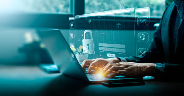 cybersecurity for business in the digital age, tech security online privacy smart security software global network protection digital business security financial data security cloud security - versleuteling stockfoto's en -beelden