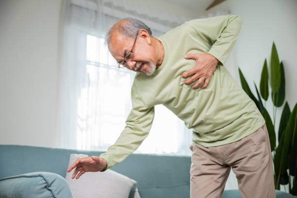 istock Senior man bad pain hand touching chest having heart attack 2153756789