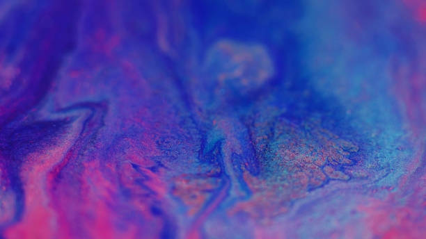 istock Color liquid spill ink splash blue pink ink mix 2153757491