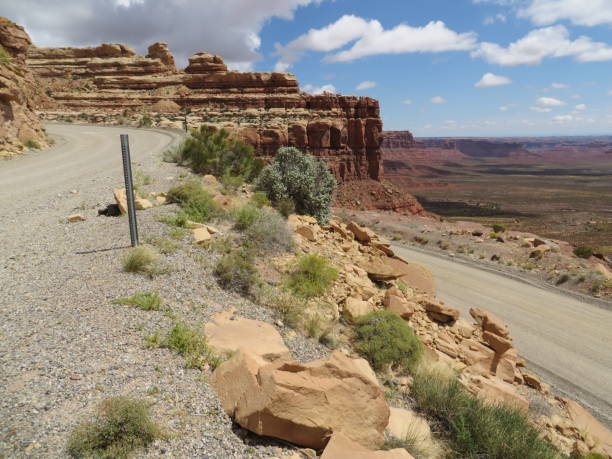 istock Single Lane Dirt Road Switchback, Moki Dugway in Utah, Highway 261 2153761904