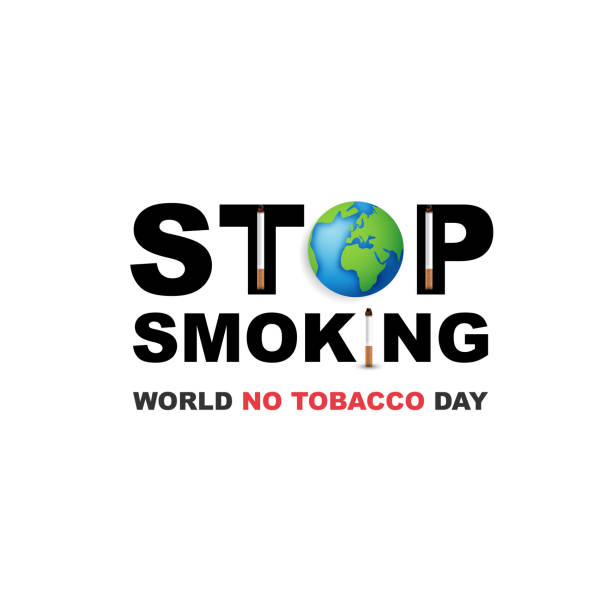 istock World no tobacco day, a concept for stop smoking. heart bit line and cigarette. dangers of smoking. smoking effect on lung with people around and family. vector design. 2153763155