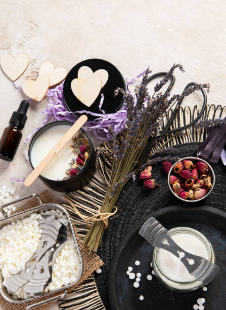 istock Set for crafting candle. DIY candle. Hobby concept. 2153766238