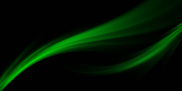 istock Illustration of light ray , green stripe line, speed motion background. Design abstract, science, futuristic, energy, modern digital technology concept for wallpaper, banner background 2153766555