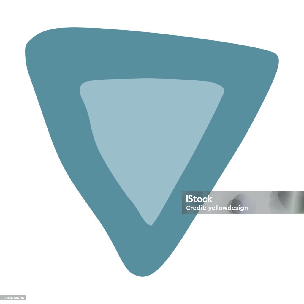 Blue Triangular Shape Minimalist Blue Triangular Geometric Shape Design Stock Illustration ...