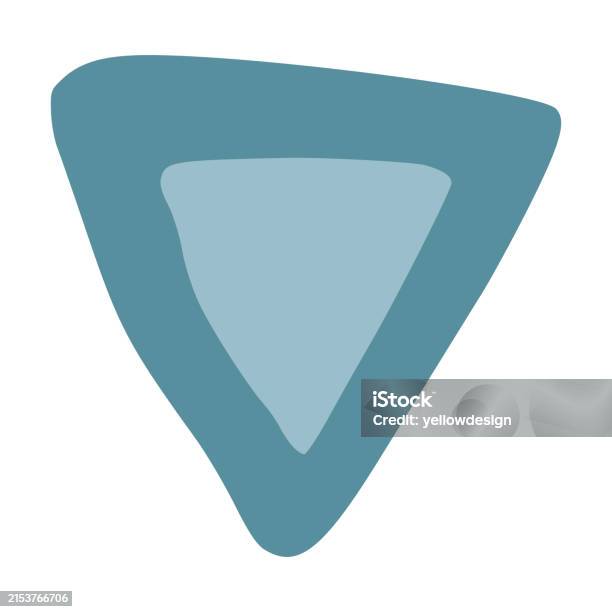 Minimalist Blue Triangular Geometric Shape Design Stock Illustration ...