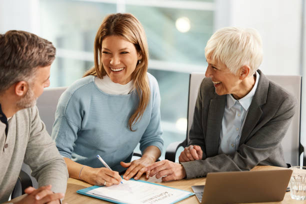 istock Signing a contract at financial advisor! 2153770589