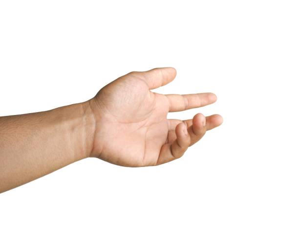 istock A man's hand extended forward, as if I was about to grab something.  or about to help isolated on white background. 2153772983